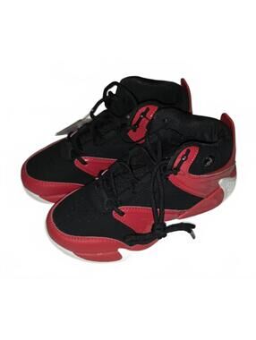 Youth Size 11 Shaq Red and Black Athletic Sneakers